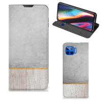 Motorola Moto G 5G Plus Book | Wallet Case | Wood Concrete