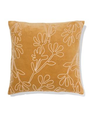 051 Kussenhoes 50x50cm Velours Bloem Beige (beige)