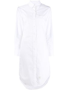 Thom Browne robe-chemise à coupe mi-longue - Blanc