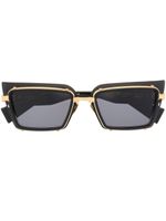 Balmain Eyewear lunettes de soleil Admirable à monture rectangulaire - Noir - thumbnail