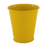 Bloempot metaal Ø12x12cm oker