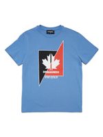 DSQUARED2 KIDS t-shirt en coton à logo imprimé - Bleu