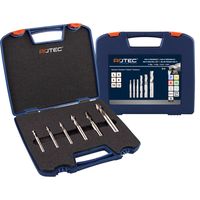 Rotec HSS-E uni.fr.set &apos;605&apos;,ongec.ø4-12,DIN844, Z3, 6dlg.ABS-cass - 6059412