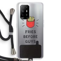 Fries before guys: Oppo A95 5G Transparant Hoesje met koord