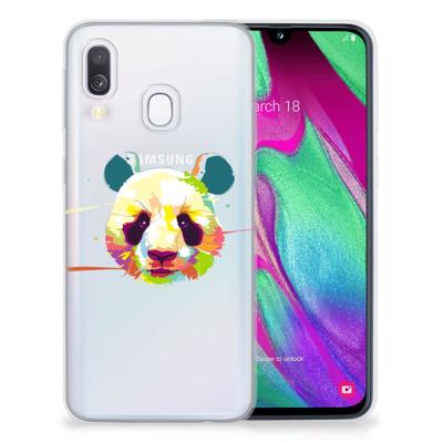 Samsung Galaxy A40 Telefoonhoesje met Naam Panda Color
