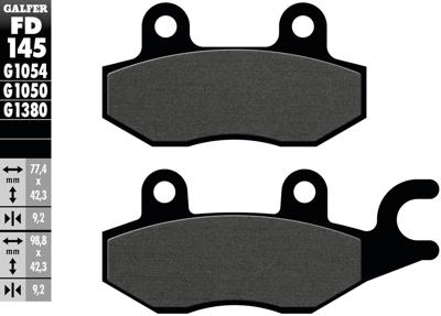 GALFER Brake pad fd145 g1050 organic