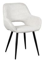 LABEL51 Eetkamerstoel 'Fer' Bouclé, kleur Wit