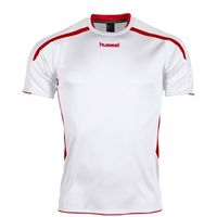 Hummel 110005 Preston Shirt Korte Mouw - White-Red - M