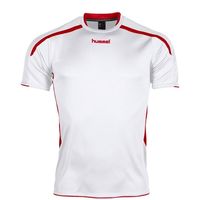 Hummel 110005 Preston Shirt Korte Mouw - White-Red - M - thumbnail