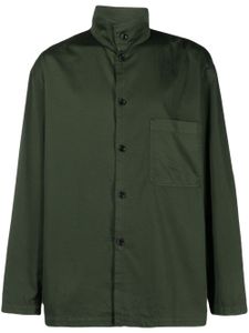 LEMAIRE chemise en coton à col montant - Vert