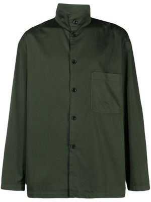 LEMAIRE chemise en coton à col montant - Vert