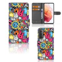 Samsung Galaxy S21 | Wallet Case | met Pasjes | Punk Rock