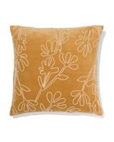 HEMA Kussenhoes 50x50cm velours bloem beige (beige)