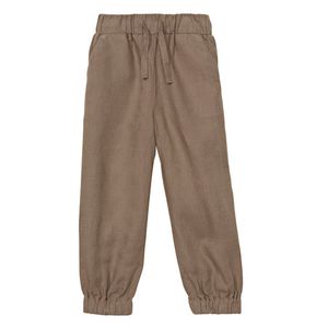 Linnen broek, taupe Maat: 86/92