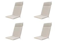 Kussen hoog universeel ca. 120x50 cm Napels taupe water repellent coating (4 stuks) Madison - Madison