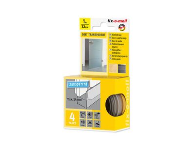 Fix-o-moll Tochtband deur - transparant