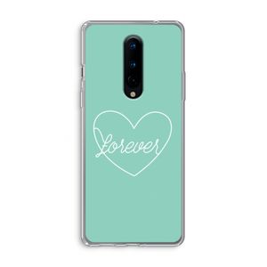 Forever heart pastel: OnePlus 8 Transparant Hoesje