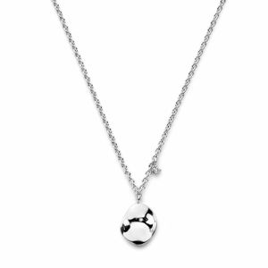 Ketting Ovaal zilver-diamant 0,02 ct zilverkleurig-wit 42-45 cm