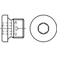 TOOLCRAFT TO-6855792 Sluitschroeven 1 1/8 Zoll Binnenzeskant (inbus) DIN 908 Staal 10 stuk(s)