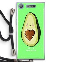 Avocuddle: Sony Xperia XZ1 Transparant Hoesje met koord