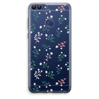 Small white flowers: Huawei P Smart (2018) Transparant Hoesje - thumbnail