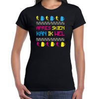 Apres ski t-shirt voor dames - apres skien - zwart - apres ski/winter patroon