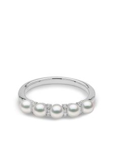 Yoko London bague Eclipse en or blanc 18ct sertie de perles d'Akoya et de diamants - Argent