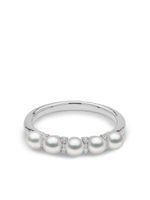 Yoko London bague Eclipse en or blanc 18ct sertie de perles d'Akoya et de diamants - Argent