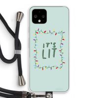 It's Lit: Pixel 4 Transparant Hoesje met koord
