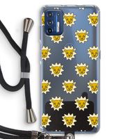 Leeuwenkoppen: Motorola Moto G9 Plus Transparant Hoesje met koord
