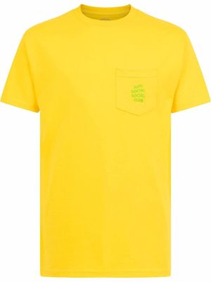 Anti Social Social Club t-shirt Cross My Heart à poche poitrine - Jaune