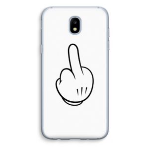 Middle finger white: Samsung Galaxy J5 (2017) Transparant Hoesje