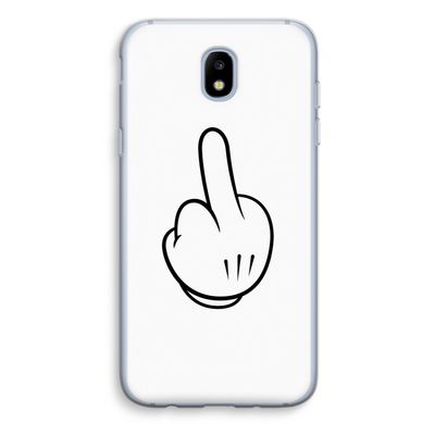 Middle finger white: Samsung Galaxy J5 (2017) Transparant Hoesje