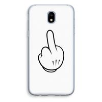 Middle finger white: Samsung Galaxy J5 (2017) Transparant Hoesje
