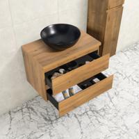 Badkamermeubel Tieme 120x50x48cm Mat eiken met Topblad (kopie)