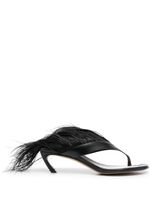 Lanvin sandales Feather Swing 65 en cuir - Noir