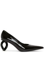 JW Anderson escarpins Chain 75 mm en cuir - Noir