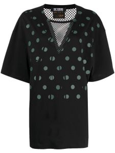 Raf Simons t-shirt à pois - Noir