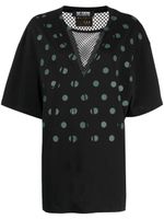 Raf Simons t-shirt à pois - Noir - thumbnail