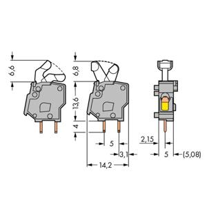 WAGO 257-747 Veerkrachtklemblok 2.50 mm² Aantal polen 1 Lichtgroen 500 stuk(s)