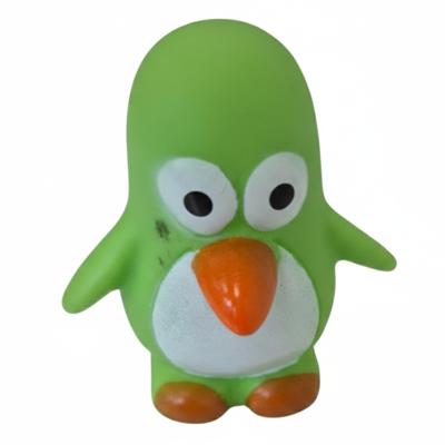 Rubber badeendje/pinguin - groen - badkamer fun artikelen - size 6 cm - kunststof