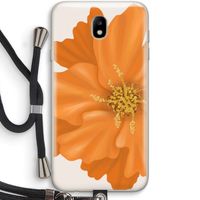 Orange Ellila flower: Samsung Galaxy J7 (2017) Transparant Hoesje met koord