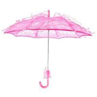 Bruiloft partijen Bridal Lace katoen paraplu dansen fotografie prop paraplu (Rose rood)