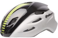 Polisport helm aero road mat wit/glans zwart/geel l 58-61cm