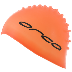 Orca Siliconen badmuts swim cap oranje