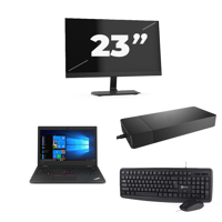 Lenovo ThinkPad L390 - Intel Core i3-8e Generatie - 13 inch - 8GB RAM - 256GB SSD - Windows 11 + 1x 23 inch Monitor