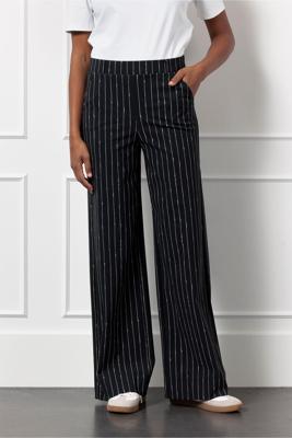 Studio Anneloes Lexie Pinstripe Trousers 12445 Broek 9022 Black/latte