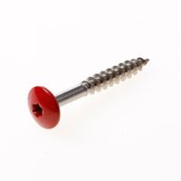 Kleurkopschroef 38mm rood a1237