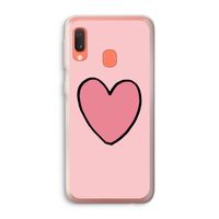 Hartje: Samsung Galaxy A20e Transparant Hoesje