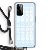 Hotline bling blue: OnePlus 9 Pro Transparant Hoesje met koord